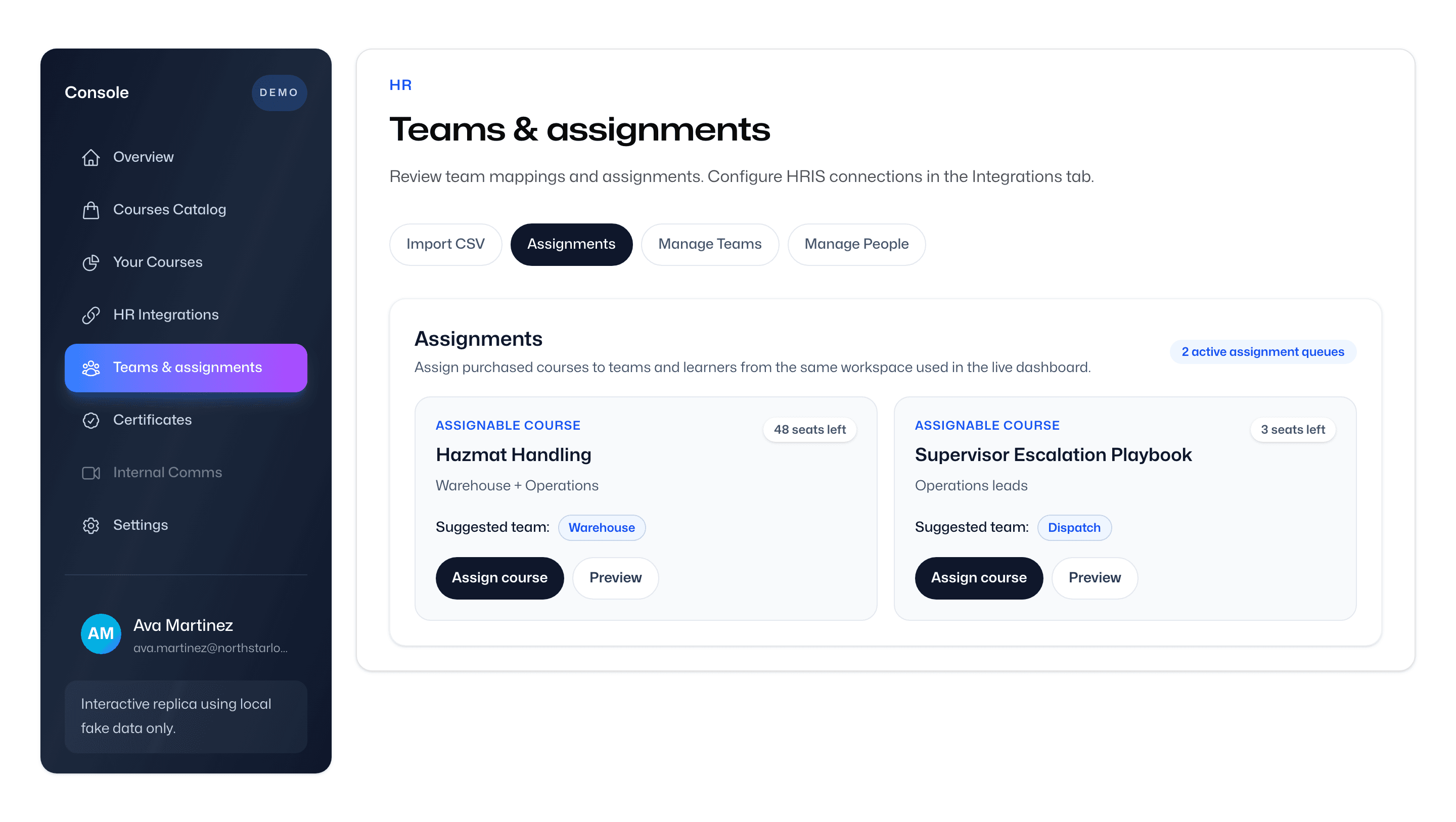 Área de atribuições