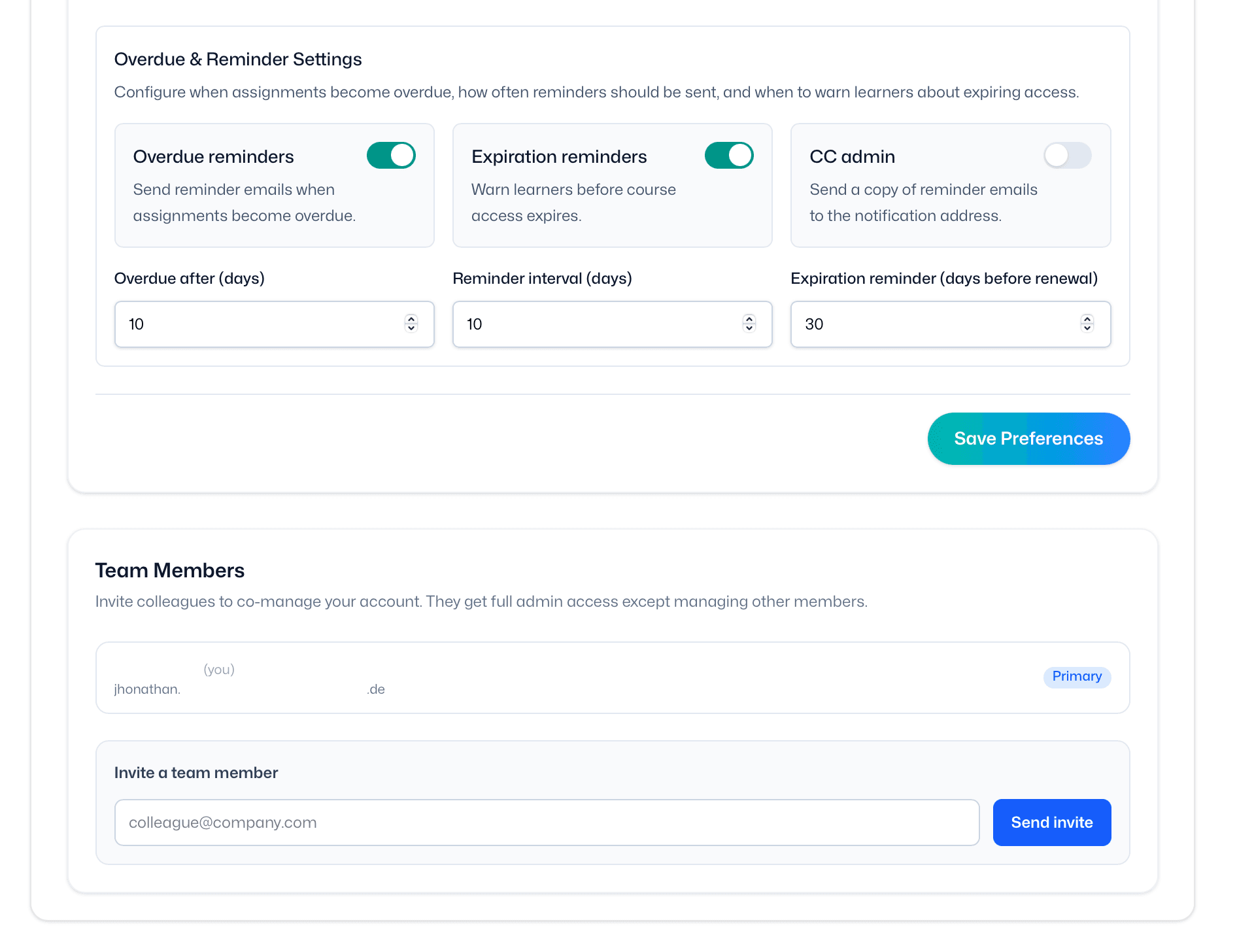 Overdue alerts — before it becomes a problem